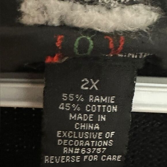 Vintage Designers Original Studio Joy Womens 2XL Christmas Sweater Poinsettia - Picture 6 of 8